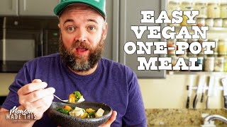 Quick and Easy Vegan One Pot Meal: Japanese Style Kabocha Squash Hot Pot (GF + Oil Free Option)