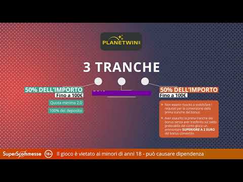 PLANETWIN365 BONUS SCOMMESSE: fino a 300€ di bonus benvenuto Planetwin365 per un nuovo conto gioco