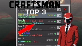 TOP 3 SERVIDORES PARA CRAFTSMAN 0.15.10 Y MCPE 0.15.10