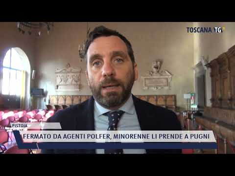 2022-03-11 PISTOIA - FERMATO DA AGENTI POLFER, MINORENNE LI PRENDE A PUGNI