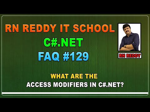 C# FAQ#129 What  are the access modifiers in C# NET?