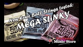 Video thumbnail for *NEW* Ernie Ball Mega Slinky's 10.5 Guitar Strings Tested by The Family Music Store
