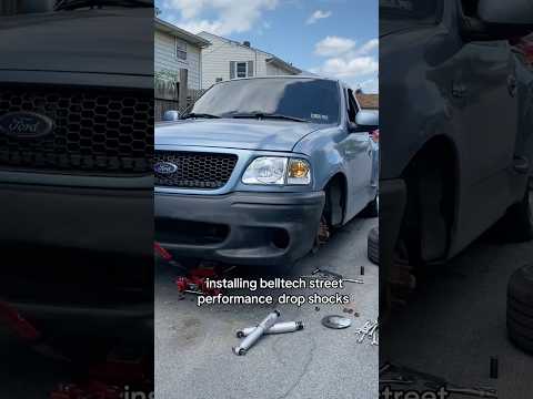 10th gen f150 gets new belltech drop shocks #fyp #viral #fordperformance