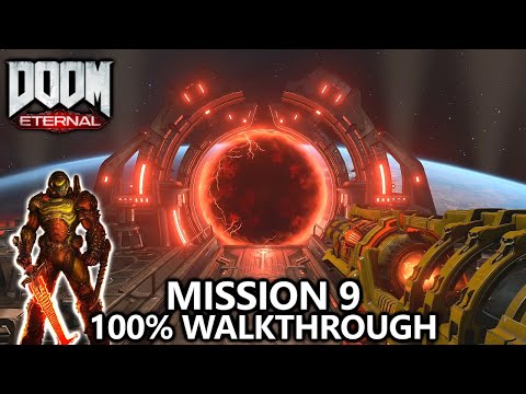 DOOM Eternal - Mission 9 - 100% Walkthrough - All Secrets, Collectibles, Upgrades & Challenges