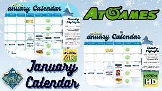 AtGames January Calendar and 2025 Release Schedule