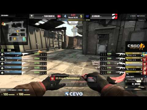 G2.Kinguin vs Dignitas Game 1 (CEVO-P CS:GO Season 8) - Helium, Metuz, & Launders