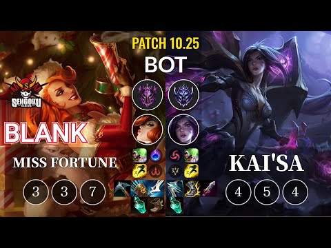 SG Blank Miss Fortune vs Kai'Sa Bot - KR Patch 10.25