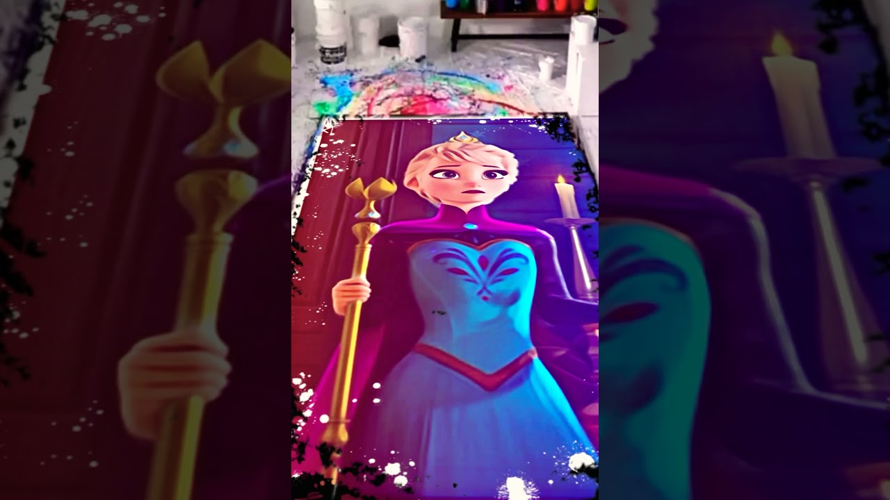 Elsa large coronation painting 💙💙💙💜💜