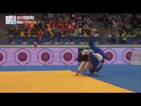 European Judo Champ. U23 Wroclaw 2014 Bronze -63kg TELTSIDOU (GRE) vs. BRAEUNINGER (GER)
