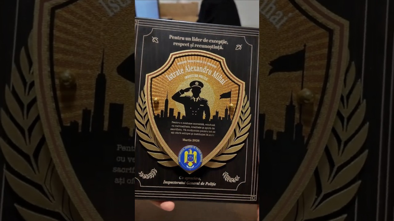 Thumbnail video Placheta Personalizata - Special pentru Inspector de Politie
