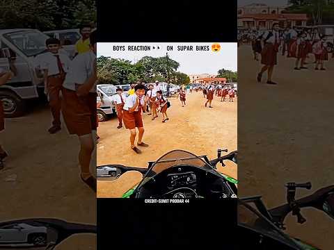 BOYS REACTION 👀 ON SUPAR BIKES 😍 #shorts #motovlog #video #bike #boy