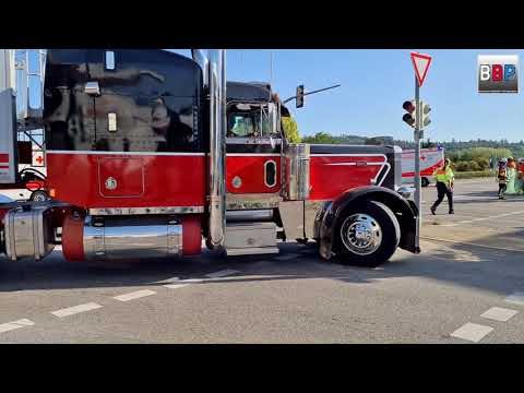 Peterbilt Truck on the Road, Spedition Schmid, Backnang, Germany, 2020.