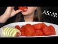 ASMR SWEET WATERMELON STRAWBERRY LEMON ICE CREAM MUKBANG No Talking