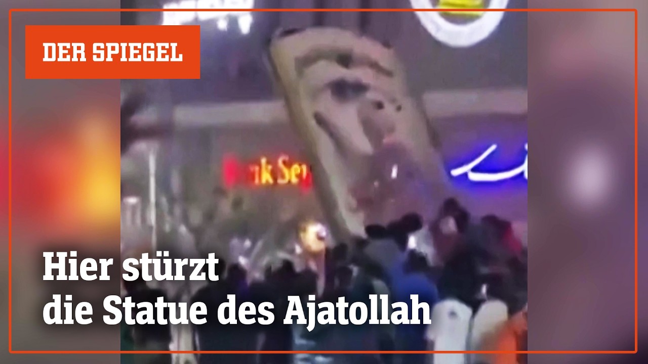 Hier stürzt die Statue des Ajatollah | DER SPIEGEL