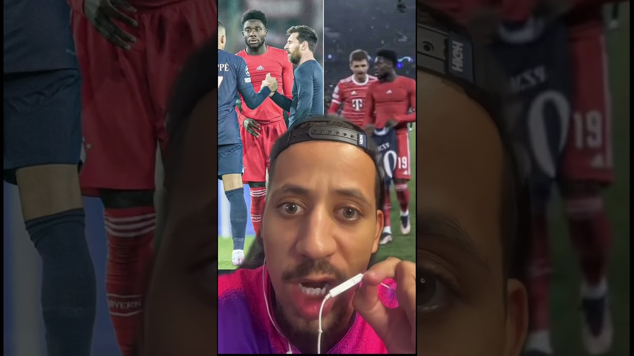 ALPHONSO DAVIES CONSEGUE CAMISA DO MESSI NO PÓS JOGO! #shorts