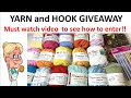 Premier Home Cotton and Crochet Hooks GIVEAWAY - Must watch video to see how to enter!!