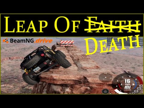 INSANE 4x4 Cliff Jump in BeamNG.drive – Will It Survive the Landing?!