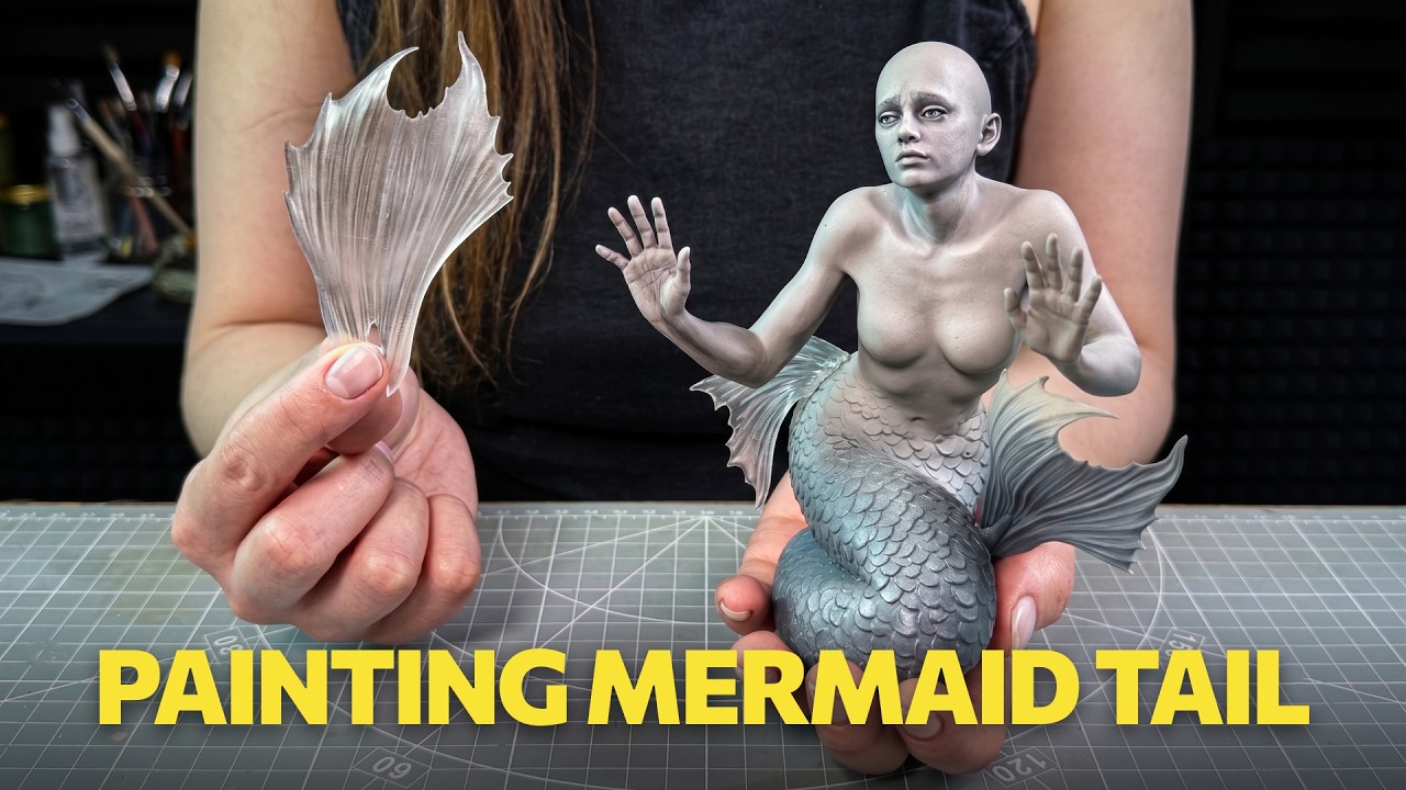 Painting the Mermaid Tail Live