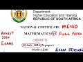 Mathematics N5 August 2024 Memo Full Paper Exam Revision Mathszoneafricanmotives
