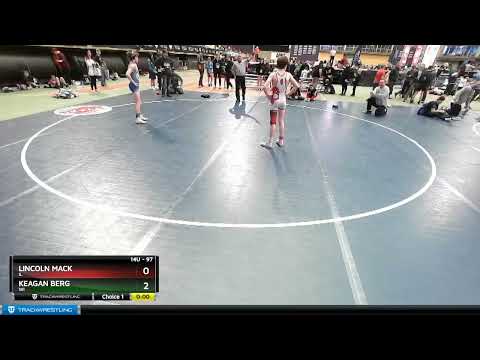 97 Lbs Cons. Round 5 - Lincoln Mack, IL Vs Keagan Berg, WI 810c