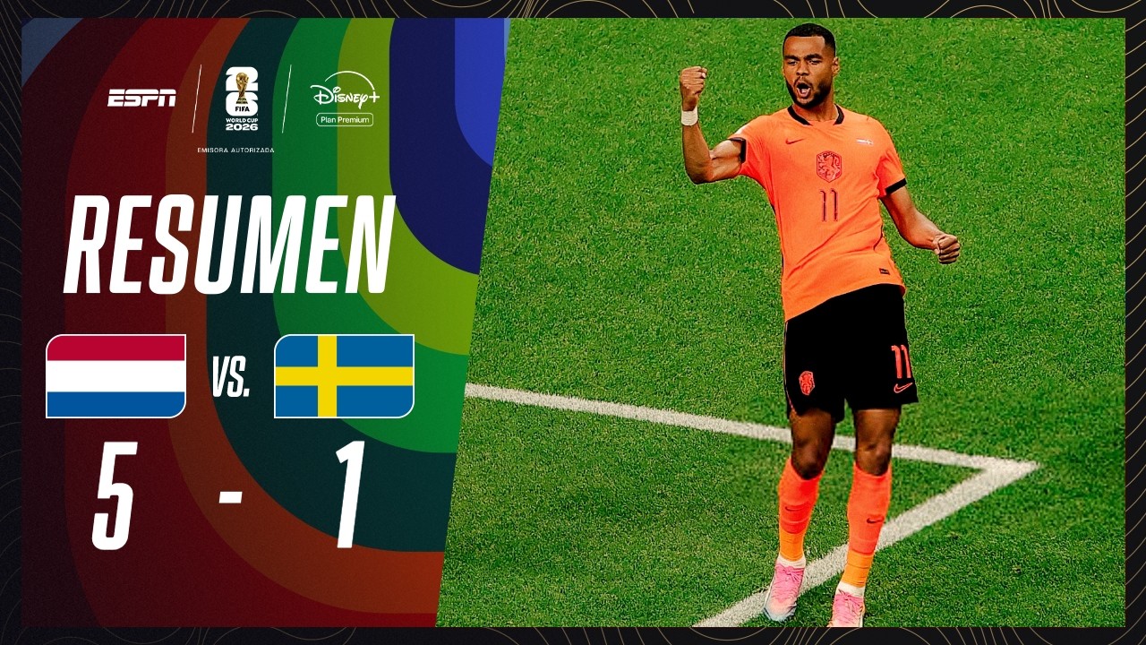 DOBLETE DE BROBBEY Y GAKPO EN LA GOLEADA DE PÁISES BAJOS | Países Bajos 5-1 Suecia | RESUMEN | M33