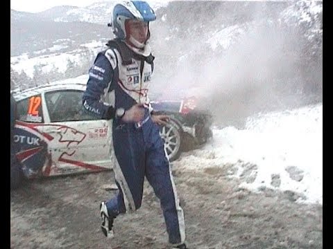 Rallye Monte Carlo 2009 crash Kris Meeke