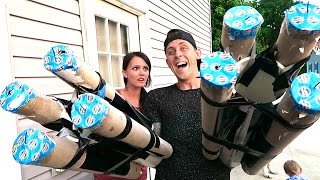 HOMEMADE FIREBALL CANNONS!! 1500+ Fireballs