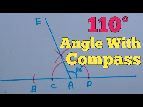 How to construct 110 degree angle with compass