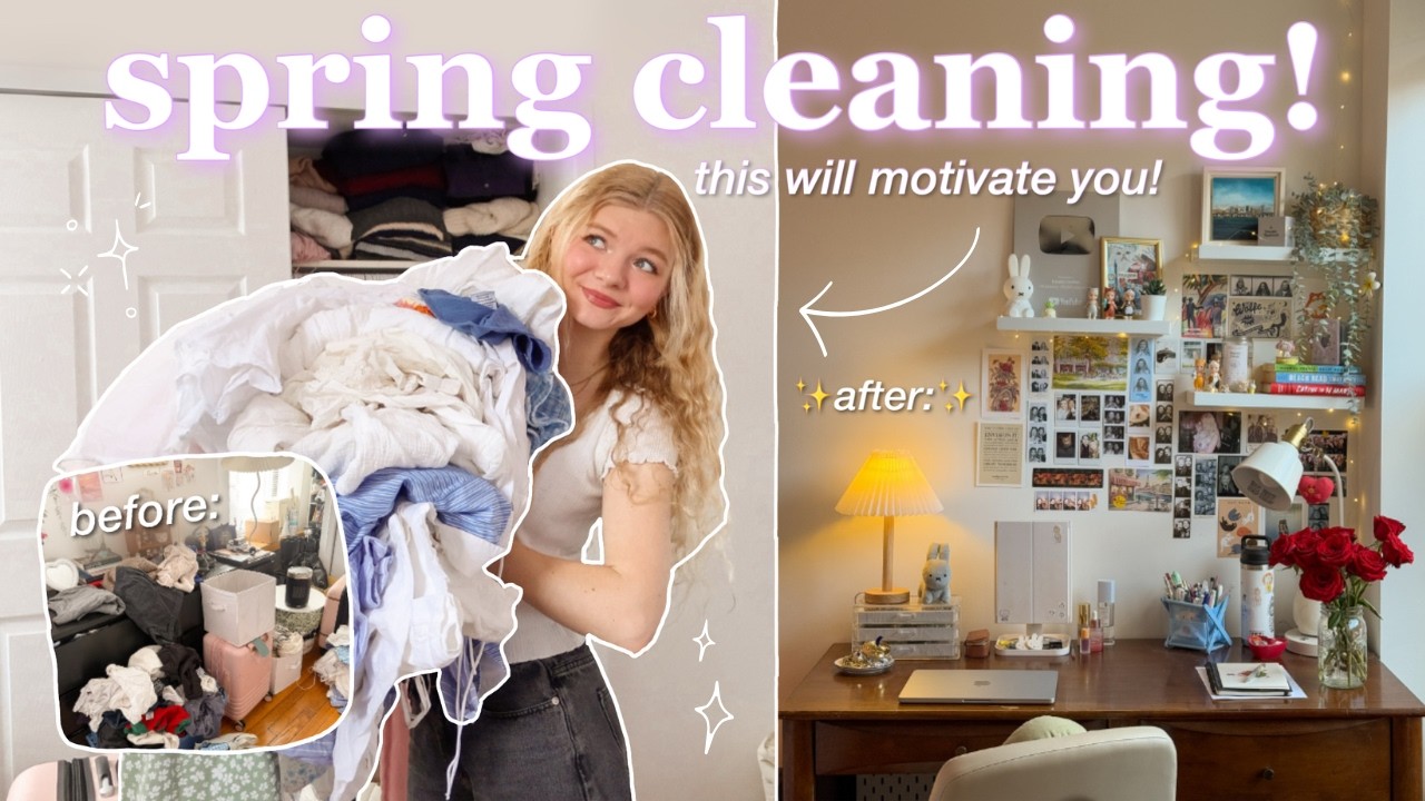 DEEP CLEANING MY ROOM & CLOSET CLEANOUT 2026! annual spring cleaning