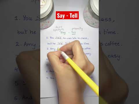 الفرق بين say و tell