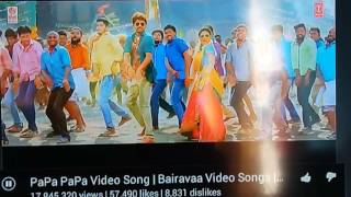 Papa papa vidéo song Bairavaa vijay song