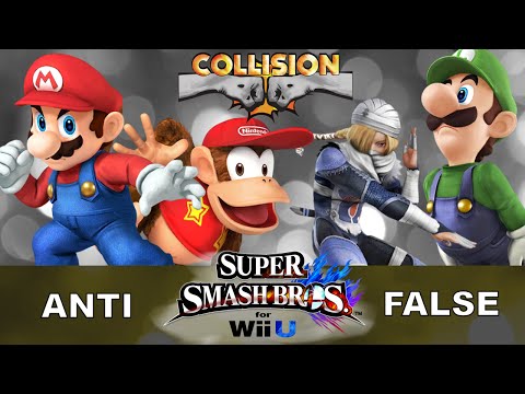 Smash Wii U Tournament Winners Finals - Anti (Mario/Diddy) vs LoF False (Luigi/Sheik) - Collision XI