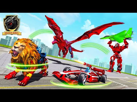 Formula Car Robot Transform Flying Dragon Robot