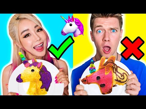Pancake Art CHALLENGE With COLLINS KEY! Learn To Make Emojis Out Of DIY Pancake!