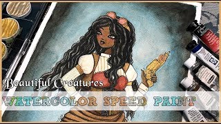 New video! Why it's ok to FAIL Beautiful Creatures 22 Steampunk Watercolor Speed Paint