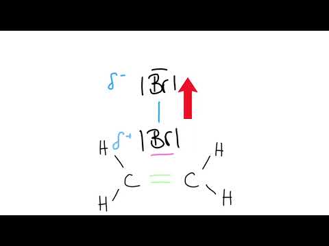 Reaktionsmechanismen // Reaktion von Ethen mit Brom // Elektrophile Addition