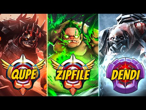 When Legends Play Pudge !!! Qupe Zipfile And Dendi - 3 in 1| Pudge Official