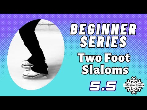 How to do 2 Foot Slaloms on Ice | Beginner Learn to Ice Skate Series thumbnail