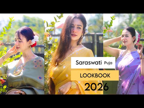 Saraswati Puja Lookbook 2026 | *Meesho* Mekhela Sador Collection | Charchita Sarma