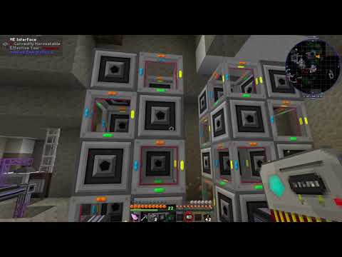 Minecraft AE2 autocraft setup with P2P