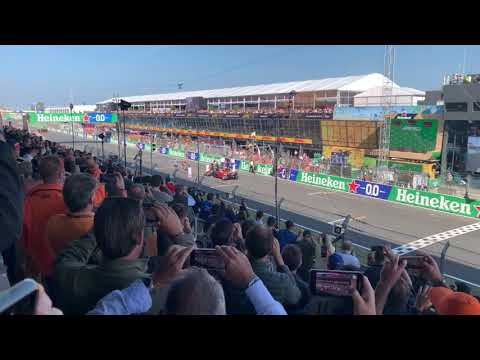 F1 Zandvoort 2021 Max arrives on the grid after qualifying pole position
