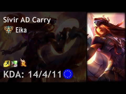 Sivir AD Carry vs Tristana - Eika vs Upset - EUW Challenger Patch 8.1
