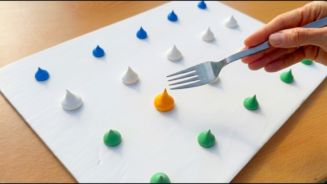 Acrylic Painting Tutorial / Sunflower Field / Sunny Landscape with Soft Clouds