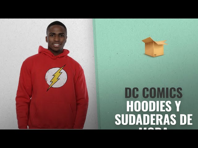 Vídeo relacionado con DC Liga de la Justicia Retro 80s Served Sudadera, Unisex para adultos, Negro, M