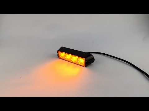 Проблесковая фара Samrai, 13,4 см, 4 диода, 18 режимов работы