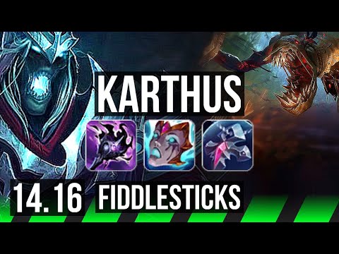 KARTHUS vs FIDDLESTICKS (JGL) | 67% winrate, 61k DMG, Godlike | NA Master | 14.16