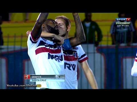 Gol de Grafite(Penalti), Fluminense 2 x 2 Santa Cruz - Brasileirão 21/05/2016