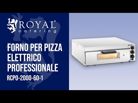 Video - Forno per pizza elettrico professionale - 1 camera - Ø 60 cm - Porta in vetro