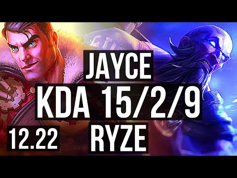JAYCE vs RYZE (MID) | 15/2/9, Legendary | KR Diamond | 12.22