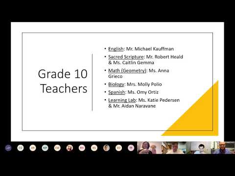 Back to School Night Virtual Meeting Video- 10th & 11th Grade